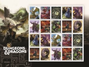 U.S. Postal Service Reveals 50th Anniversary Dungeons & Dragons Stamps