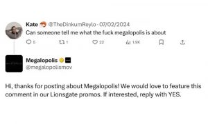 MEGALOPOLIS Starts Marketing